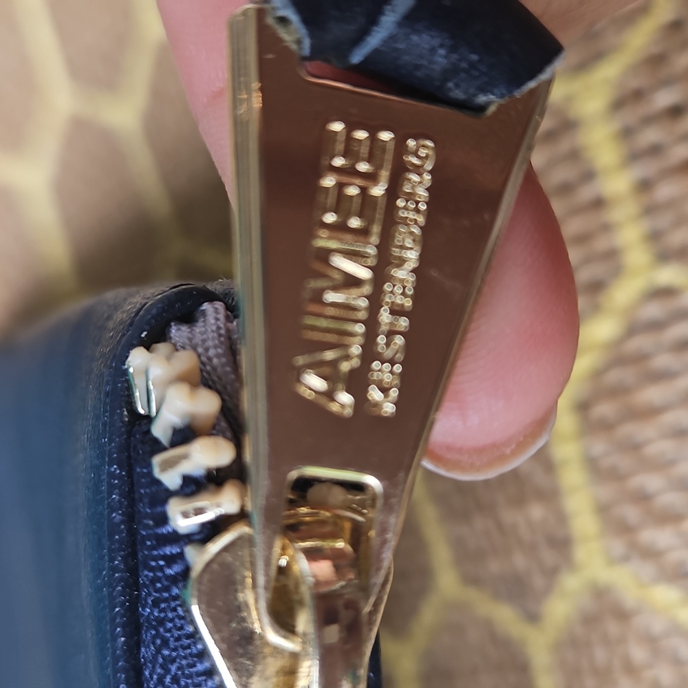Aimee Kestenberg Navy Leather Phrase Pouch - Picture 5 of 7